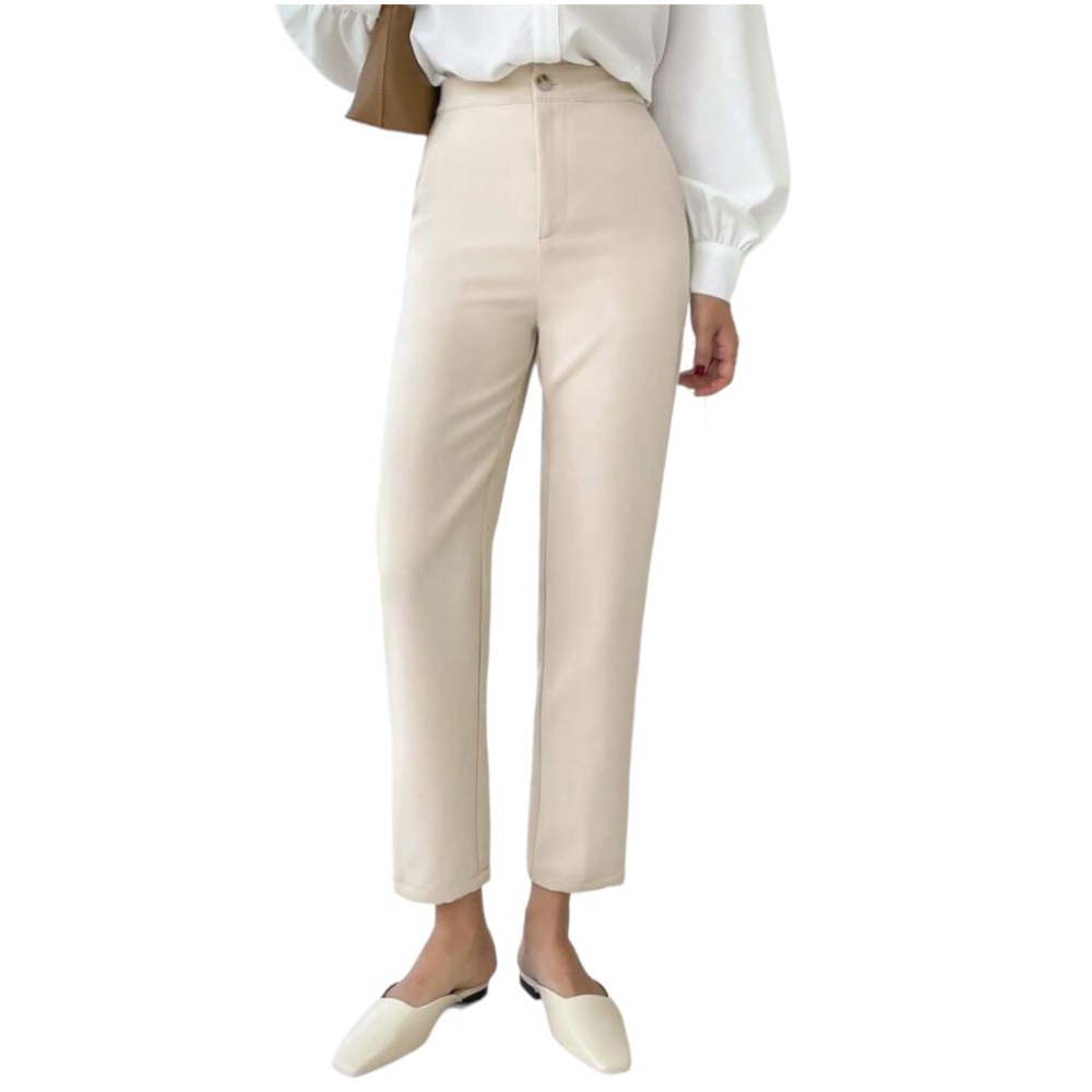 Women’s light taupe business casual trouser dress pant SZ SM light high waisted